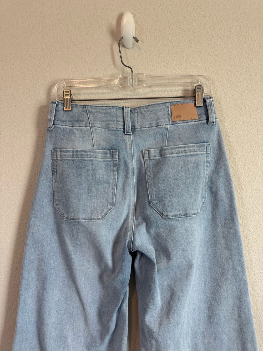 Paige Denim Brooklyn Light Wash Wide Leg Mid Rise Makenna Wash Jeans Size 28 - Picture 7 of 11
